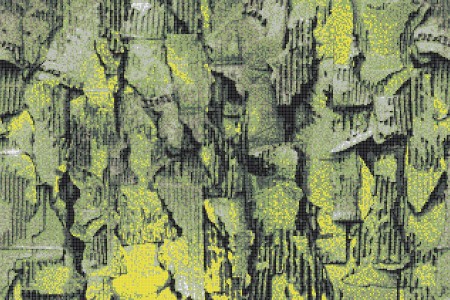 Green distressed texture Contemporary Textural Mosaic by Artaic