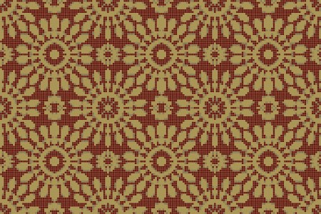 red textiles Traditional Ornamental Mosaic by Artaic