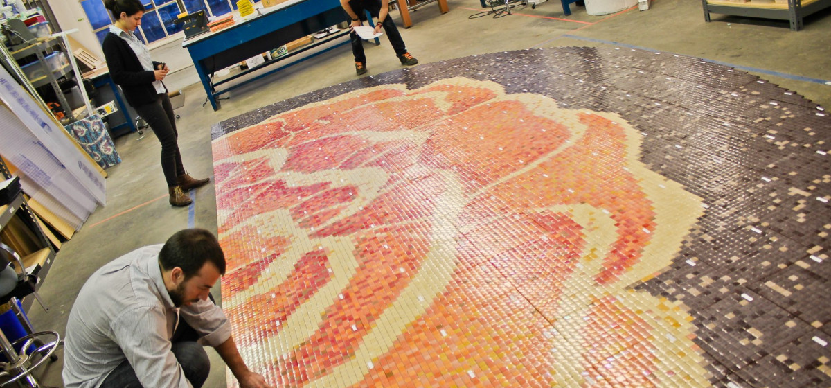 floral floor mosaic