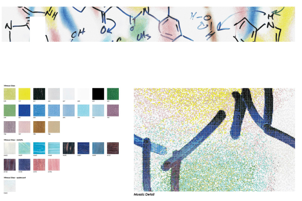 Proposal for custom Artaic mosaic for Vertex Pharmaceuticals lobby mural