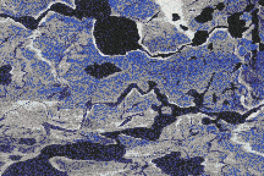 Blue electric charge  Graphic Mosaic by Artaic
