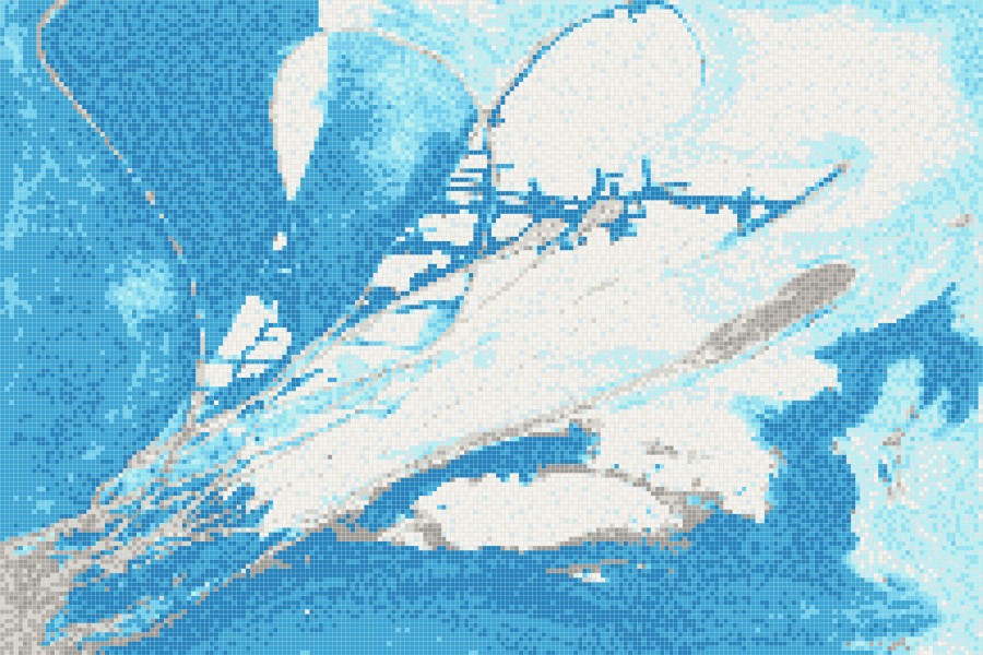 Blue motion  Graphic Mosaic by Artaic