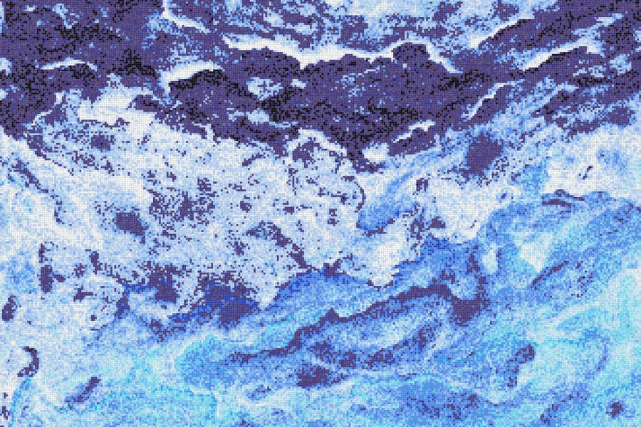 Blue nature  Textural Mosaic by Artaic
