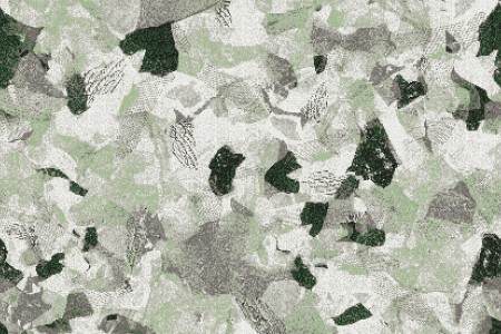 Green cutouts  Textural Mosaic by Artaic