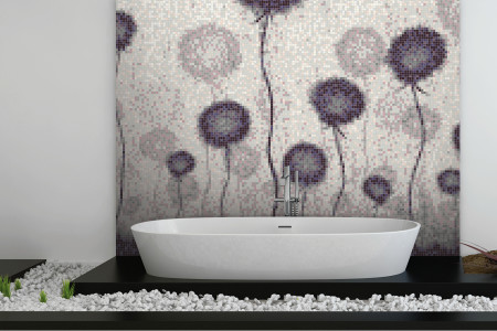 Purple fields  Floral Mosaic installation by Artaic