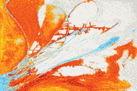 Orange motion  Graphic Mosaic by Artaic