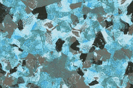 Turquoise cutouts  Textural Mosaic by Artaic