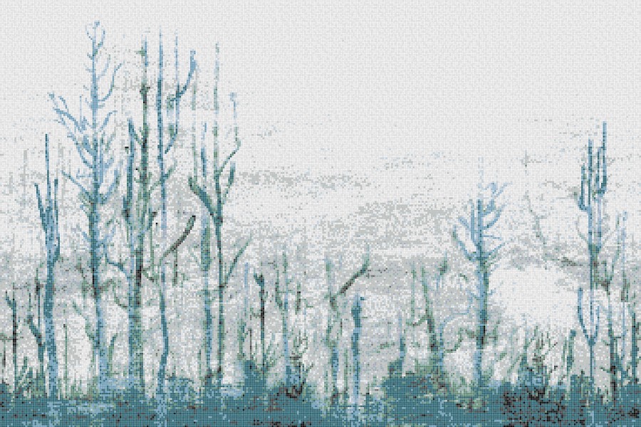 Turquoise forest  Abstract Mosaic by Artaic