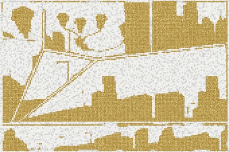 Yellow building structures  Graphic Mosaic by Artaic
