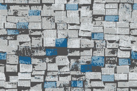 Blue reclaimed lumber Contemporary Textural Mosaic by Artaic