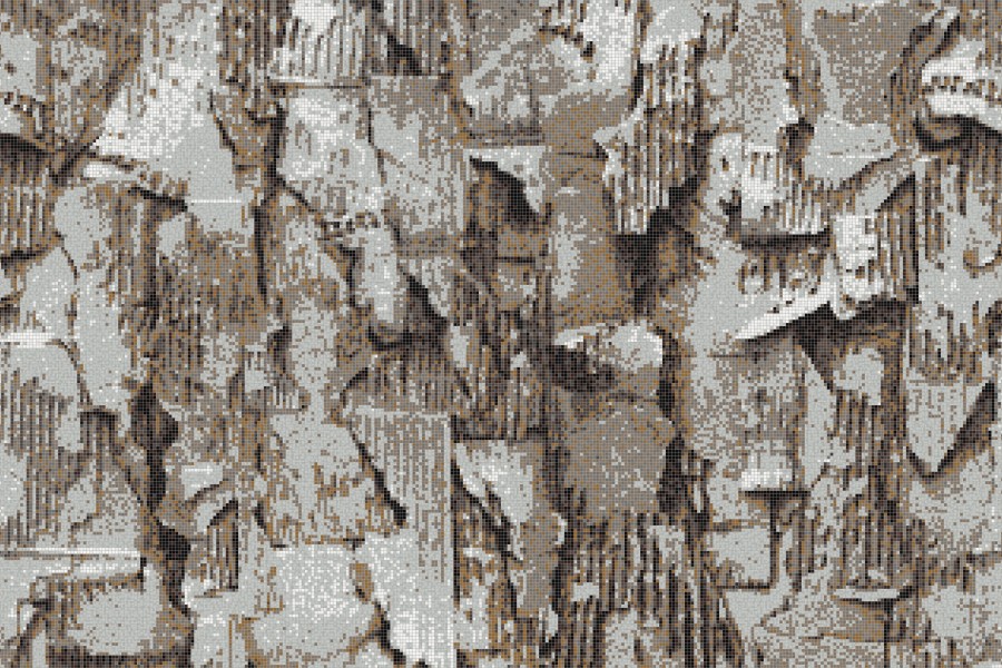 Brown distressed texture Contemporary Textural Mosaic by Artaic
