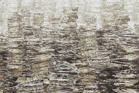 Brown recycled paper material Contemporary Textural Mosaic by Artaic