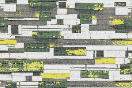 Green reclaimed wood Contemporary Textural Mosaic by Artaic