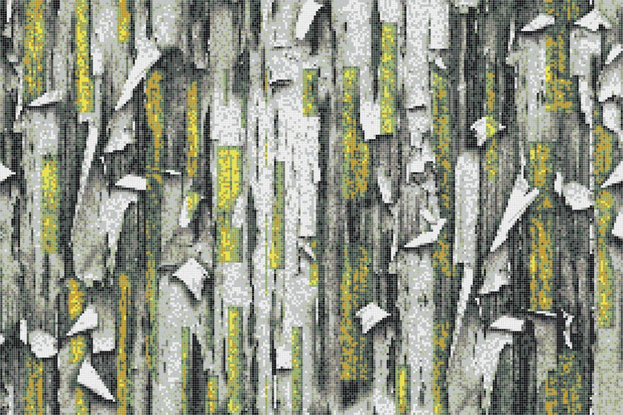 Green tree bark Contemporary Textural Mosaic by Artaic