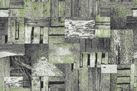 Green wooden pallets Contemporary Textural Mosaic by Artaic
