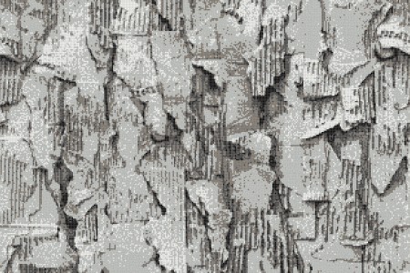 Grey distressed texture Contemporary Textural Mosaic by Artaic