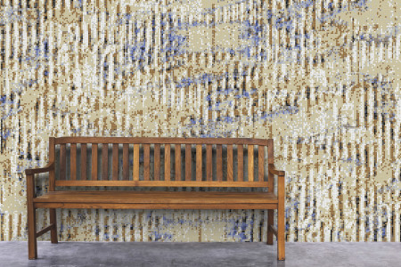 Brown cardboard Contemporary Textural Mosaic installation by Artaic