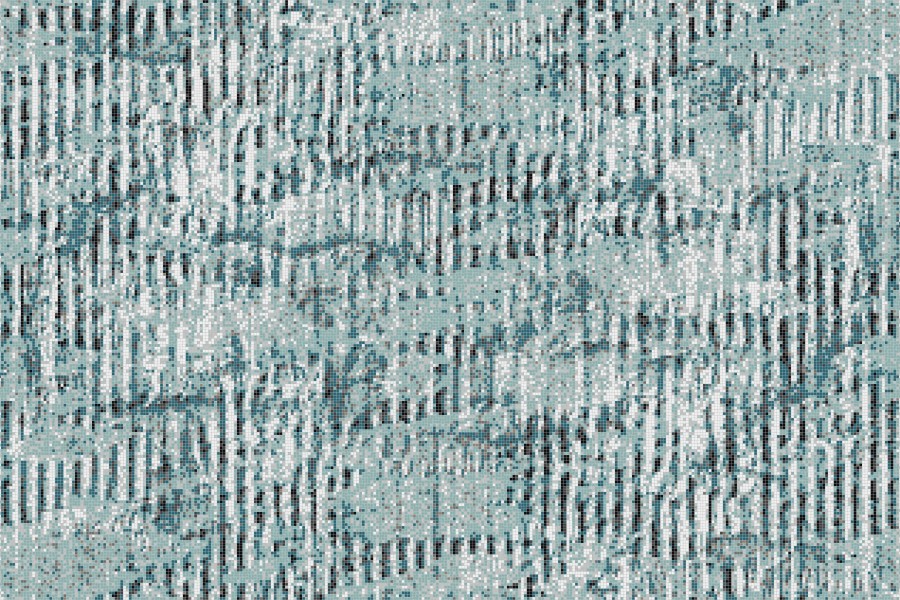 Turquoise cardboard Contemporary Textural Mosaic by Artaic