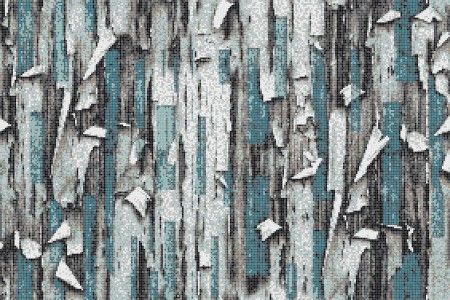 Turquoise tree bark Contemporary Textural Mosaic by Artaic