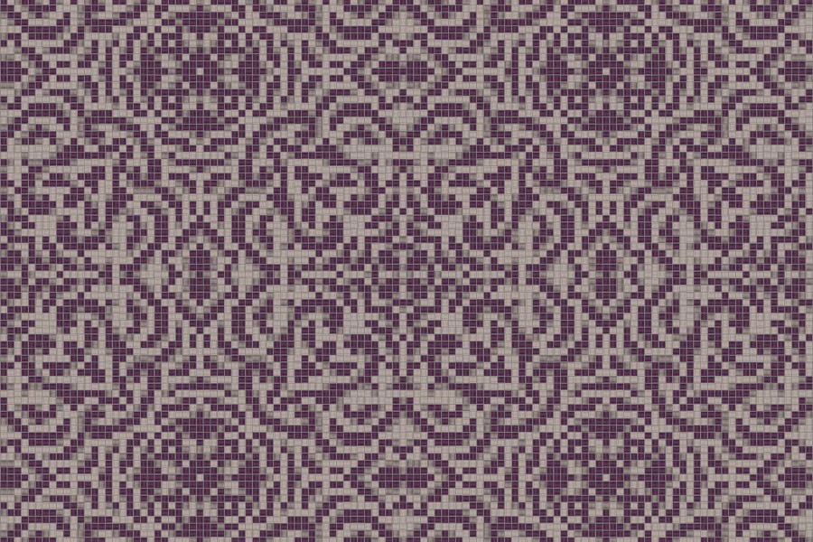 purple textiles Traditional Ornamental Mosaic by Artaic