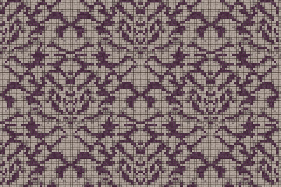 purple textiles Traditional Ornamental Mosaic by Artaic