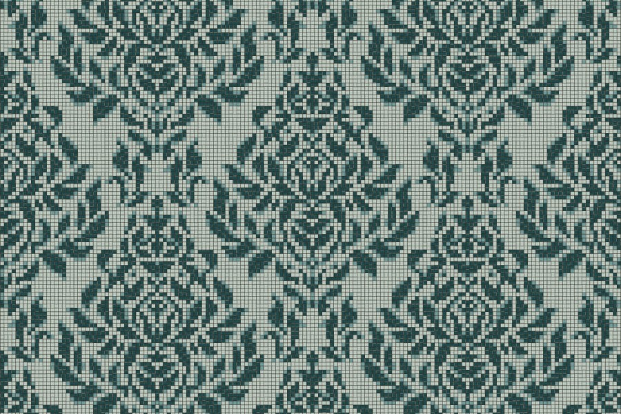 turquoise textiles Traditional Ornamental Mosaic by Artaic