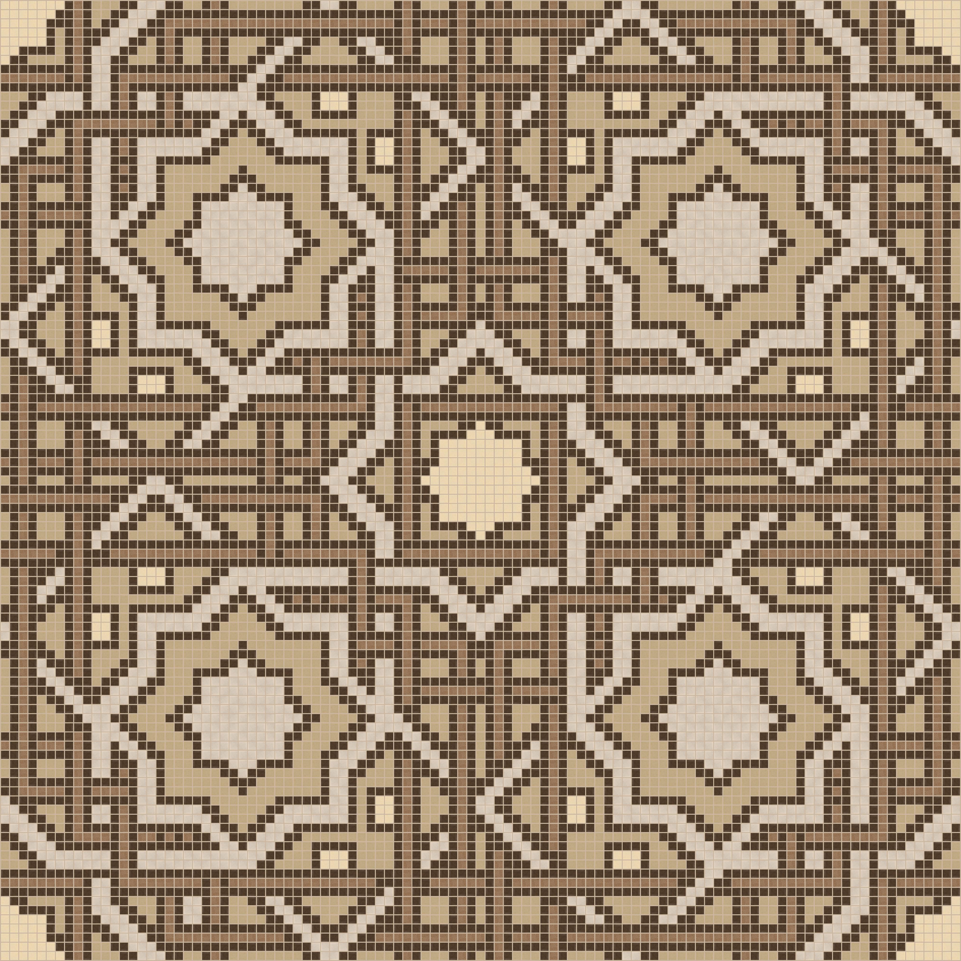 Brown Flowing Vines Tile Pattern | Intertwined Sandstone By Artaic