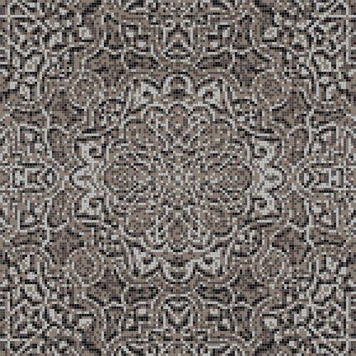 Gray Flowing Vines Tile Pattern Relief Earthen By Artaic