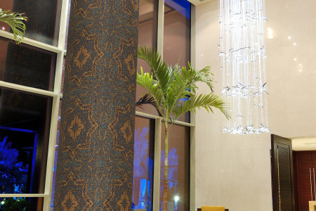 Artaic's Expanse Deep Thought mosaic Pattern installed in a Commercial Lobby