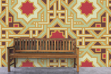Artaic's Intertwined Palace mosaic Pattern installed in a Residential living-room