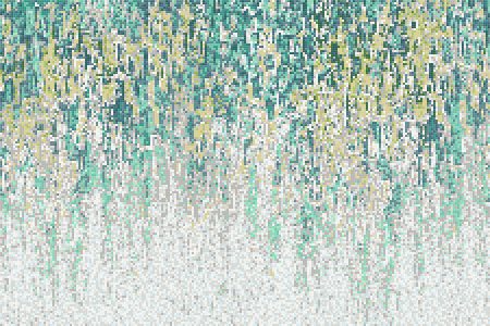 Green downpour Contemporary Abstract Mosaic by Artaic