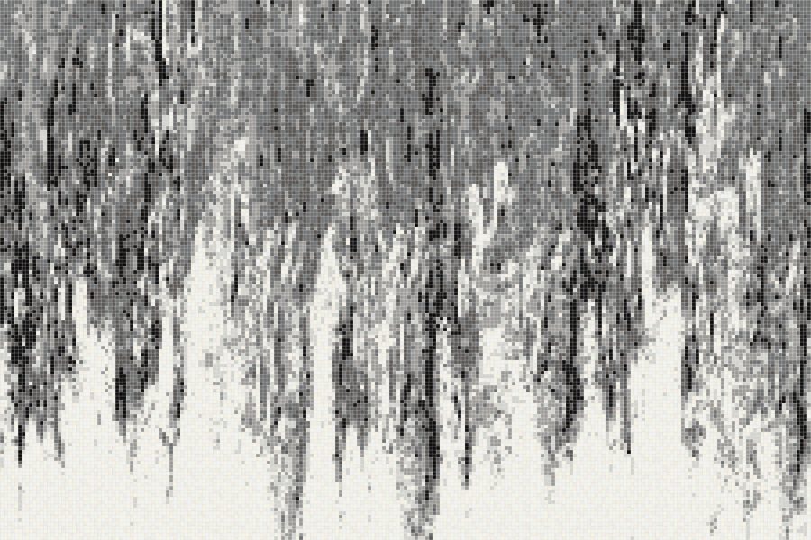 Grey waterfall Contemporary Abstract Mosaic by Artaic