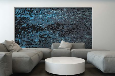 Blue coast Contemporary Abstract Mosaic installation by Artaic