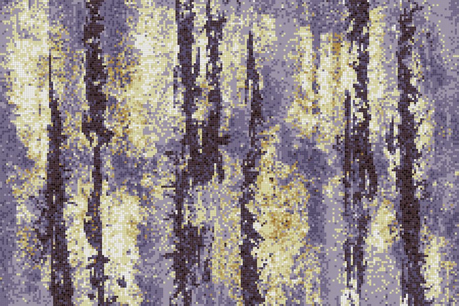 Purple depths Contemporary Abstract Mosaic by Artaic