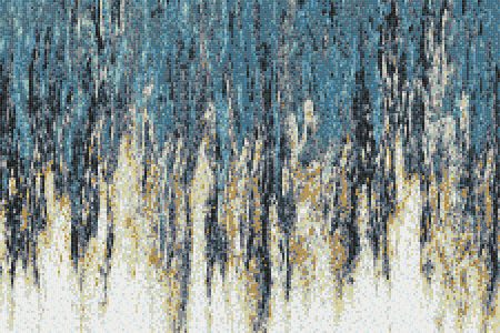 Turquoise waterfall Contemporary Abstract Mosaic by Artaic
