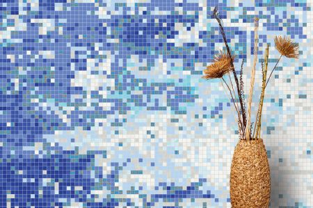 Blue coast Contemporary Abstract Mosaic installation by Artaic