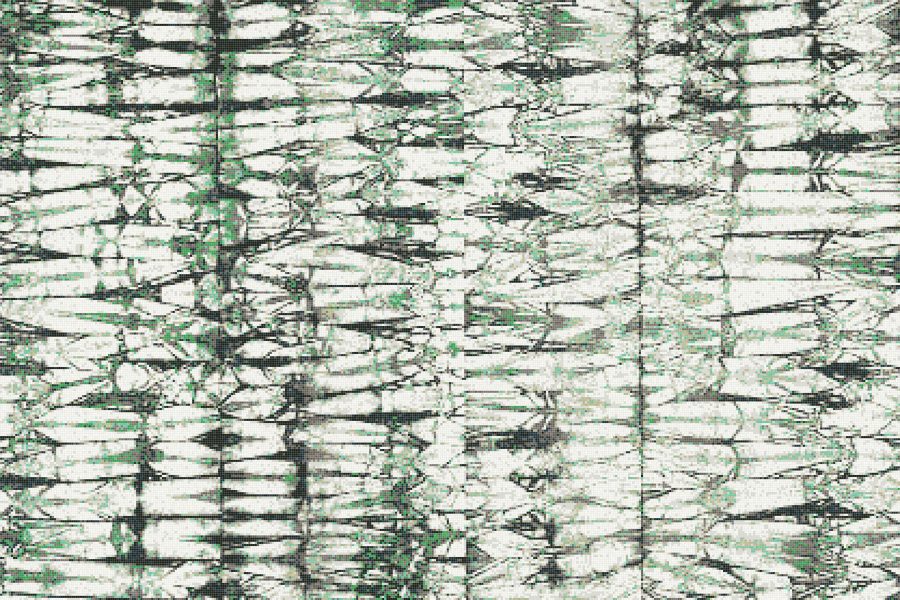 Green Snake Skin Contemporary Textural Mosaic by Artaic
