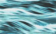 Turquoise waves Contemporary Artistic Mosaic by Artaic
