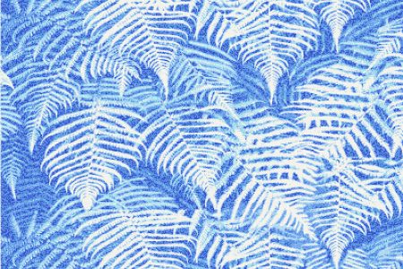 Blue ferns Modern Floral Mosaic by Artaic