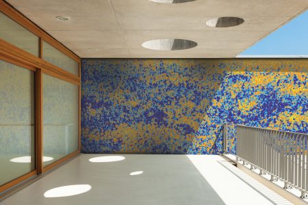 Yellow meadows Modern Floral Mosaic installation by Artaic