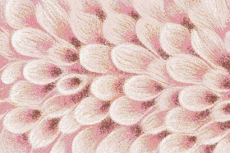 Pink flower petals Modern Floral Mosaic by Artaic
