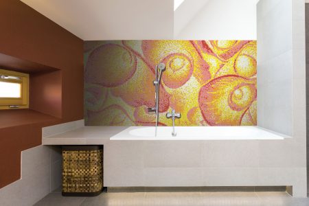 Yellow flower bouquets Modern Floral Mosaic installation by Artaic