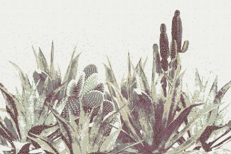 Neutral Cacti Modern Floral Mosaic by Artaic