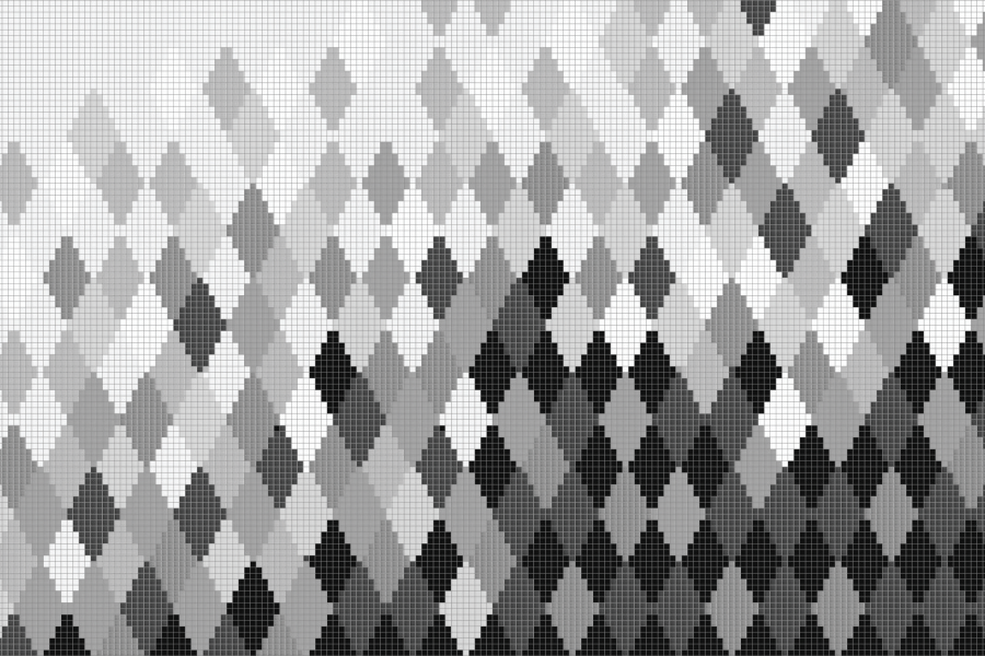 Grey Repeating Contemporary Geometric Mosaic by Artaic
