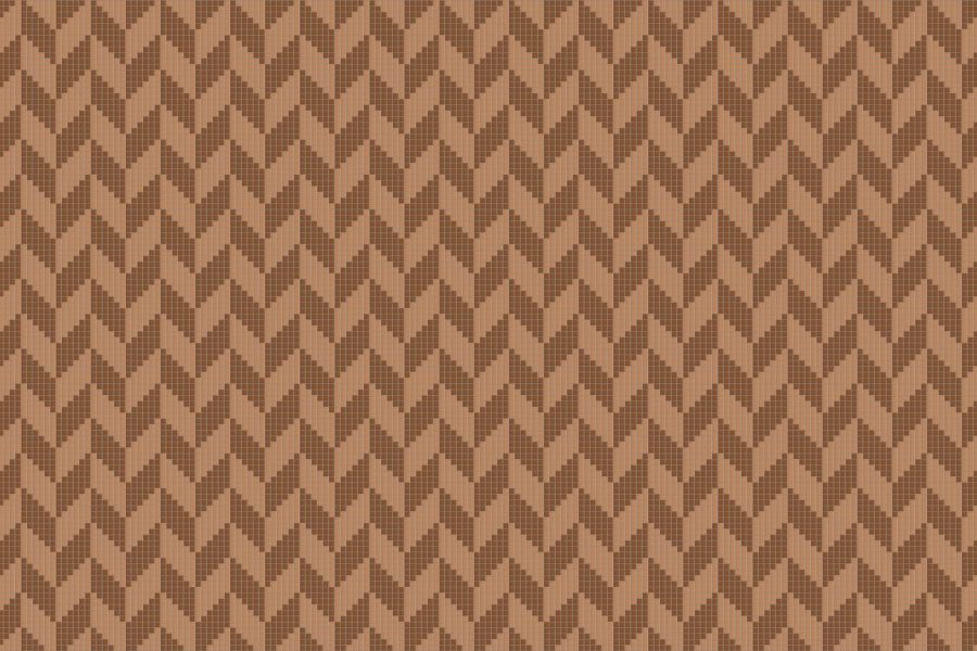 Brown Repeating Contemporary Graphic Mosaic by Artaic