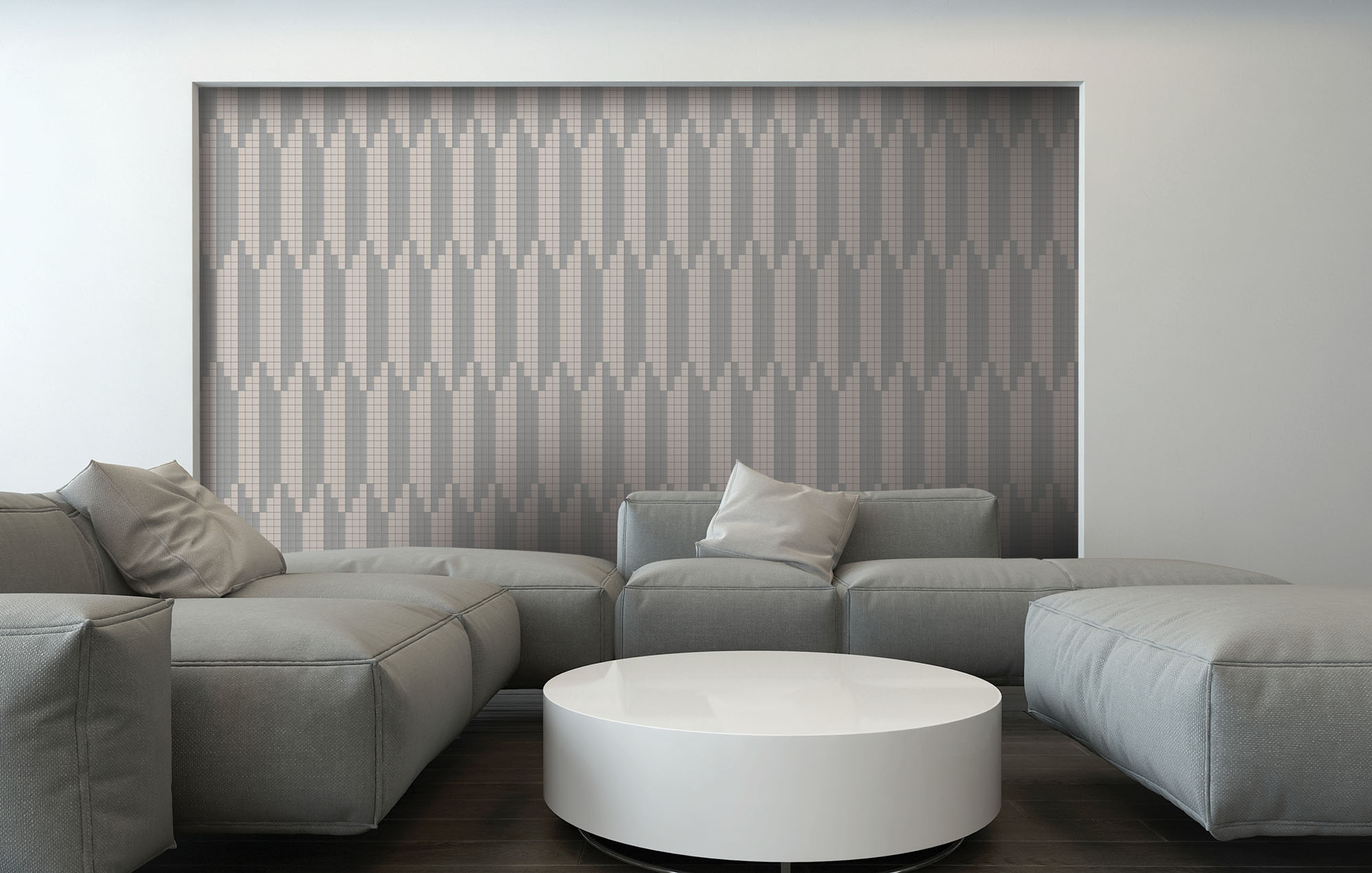 Neutral Repeating Tile Pattern | Obelisk Slate By Artaic