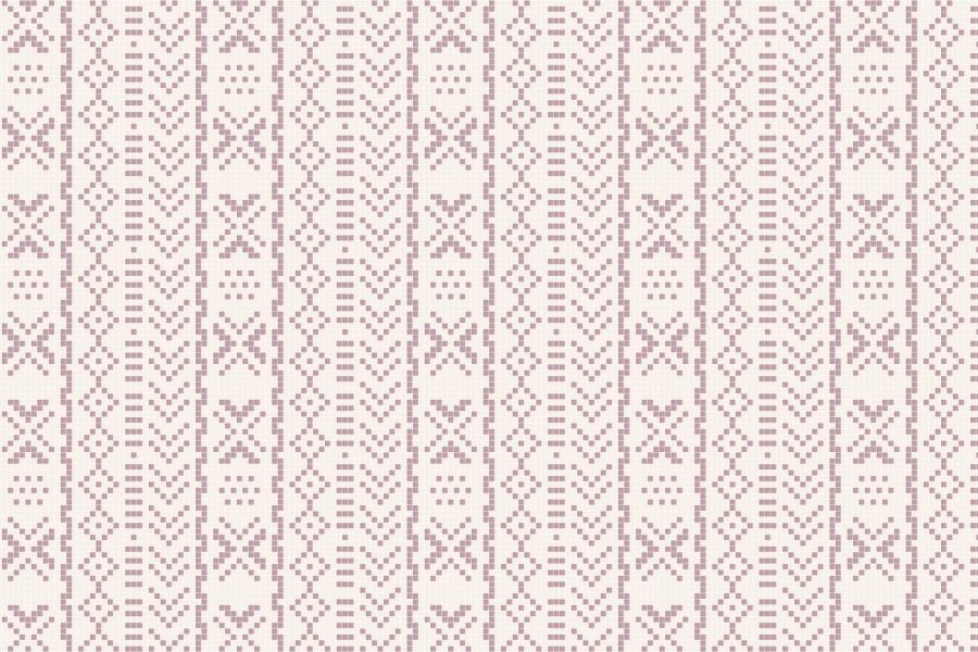 Pink Repeating Contemporary Geometric Mosaic by Artaic