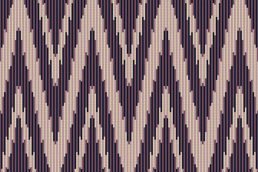 Purple Repeating Contemporary Geometric Mosaic by Artaic