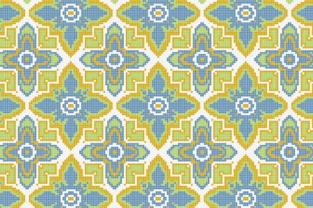 Yellow Repeating Contemporary Geometric Mosaic by Artaic