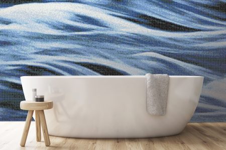 A  Blue  Wavesphotorealistic Mosaic By Artaic